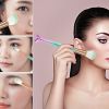 10Pcs Mermaid Makeup Brushes Fish Tail Eyebrow Face Lip Blending Green