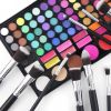 Mini Makeup Brushes Set for Travel Set Synthesized 10 Pieces (Black Silver)