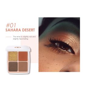 Pearlescent Matte Innovative Quad Eyeshadow (Option: 1Color)
