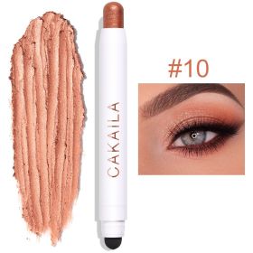 Double-headed Monochrome Pearlescent Eye Shadow Stick (Option: 10 Colors)