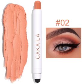 Double-headed Monochrome Pearlescent Eye Shadow Stick (Option: 02 Color)