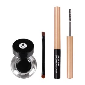 Eyeliner Makeup Set Is Smudge-free And Waterproof (Color: BLACK)