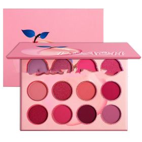 Fruit Series 12 Color Eyeshadow Palette Portable And Easy (Color: PINK)