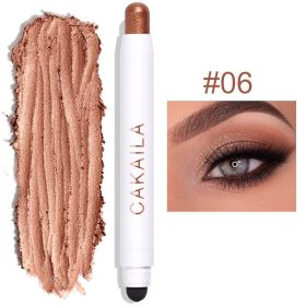 Double-headed Monochrome Pearlescent Eye Shadow Stick (Option: 06 Color)