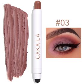 Double-headed Monochrome Pearlescent Eye Shadow Stick (Option: 03 Color)